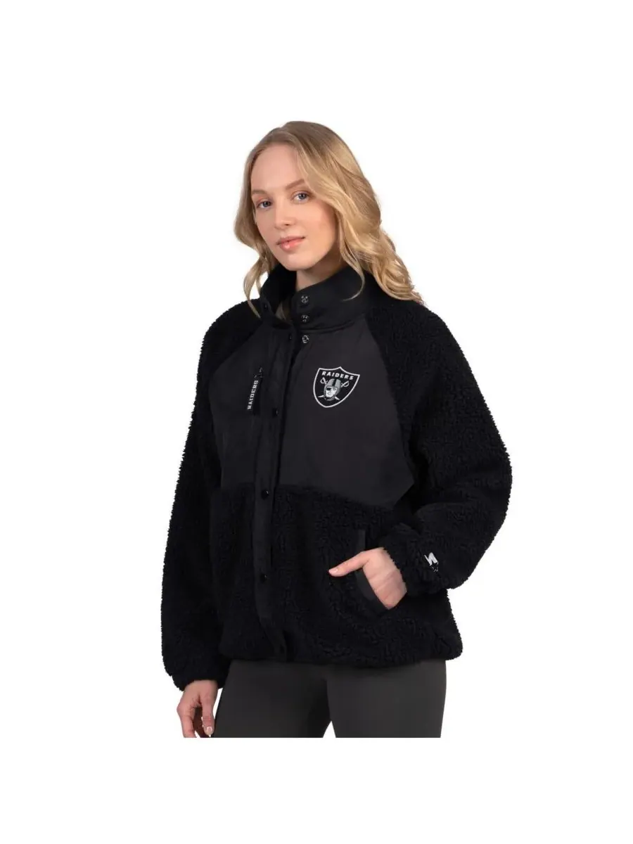 Starter Женская черная куртка Las Vegas Raiders On the Ball Sherpa — изображение 1 из 2, черный