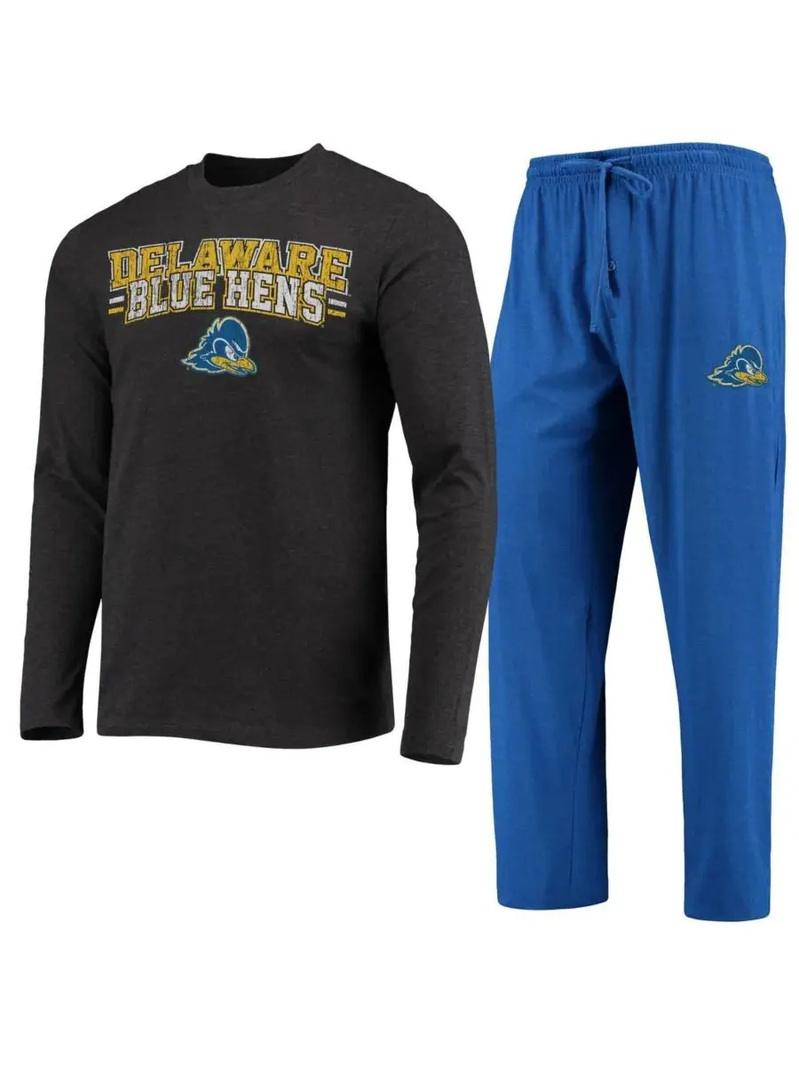 Concepts Sport Мужская футболка с длинными рукавами и брюки Delaware Fightin' Blue Hens Meter — изображение 1 из 5