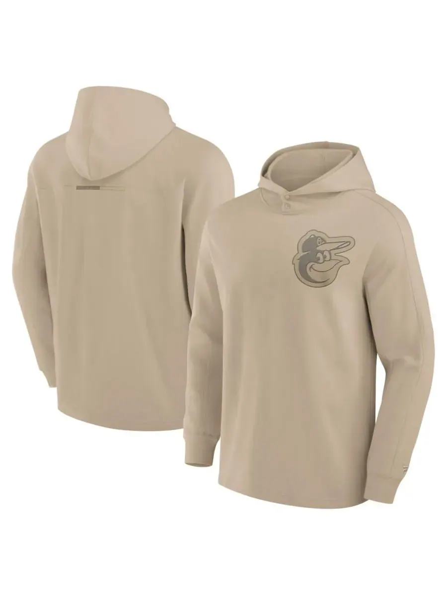 Fanatics Signature Мужская толстовка цвета хаки Baltimore Orioles Elements из легкого флиса — изображение 1 из 3