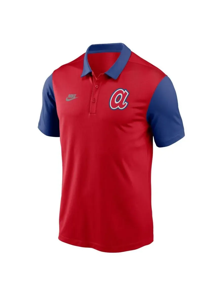Nike Мужская красная рубашка поло Atlanta Braves Franchise Cooperstown Collection — изображение 3 из 3, красный