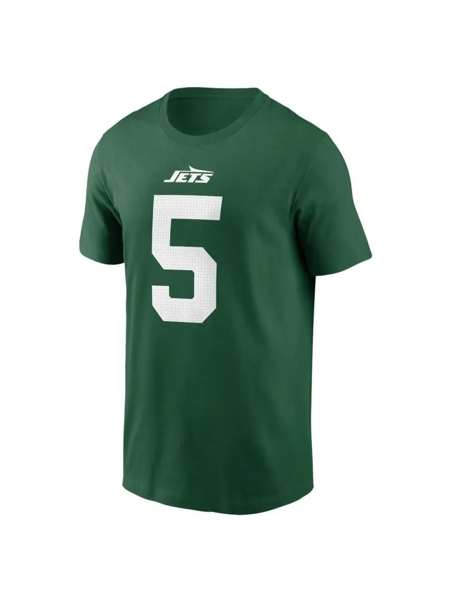 Nike Мужская зеленая футболка Garrett Wilson с номером игрока команды New York Jets — изображение 3 из 3, зеленый