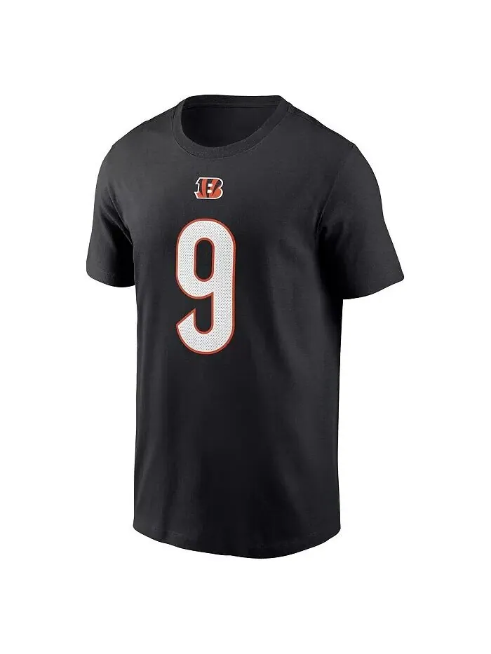 Мужская черная футболка с именем игрока Joe Burrow Cincinnati Bengals Nike — изображение 2 из 3