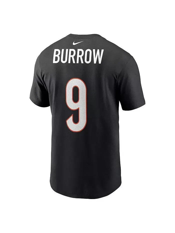 Мужская черная футболка с именем игрока Joe Burrow Cincinnati Bengals Nike — изображение 3 из 3