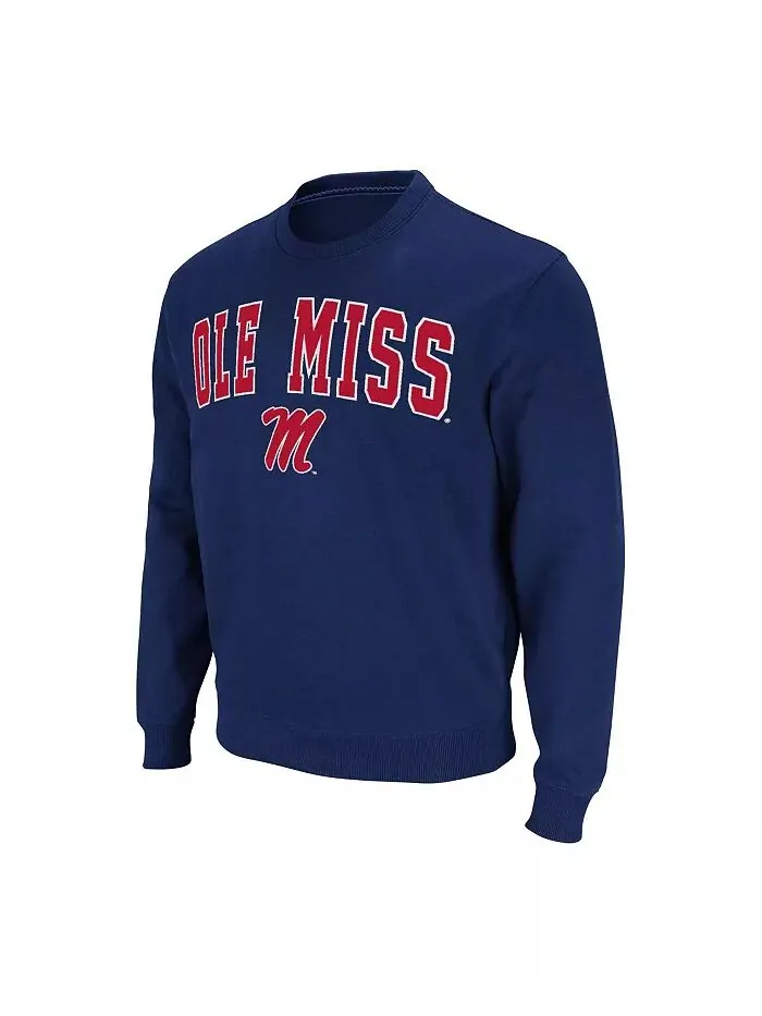 Мужская темно-синяя толстовка-пуловер Ole Miss Rebels Arch & Logo Colosseum — изображение 3 из 3