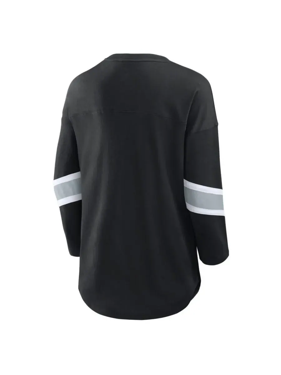 Fanatics Женская черная футболка с рукавами 3/4 Las Vegas Raiders Redzone — изображение 2 из 3, черный