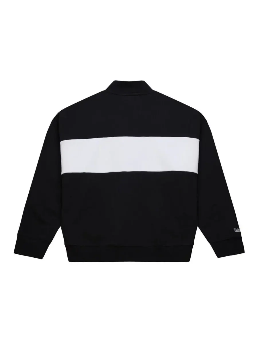 Mitchell & Ness Женская черная куртка Mitchell Ness с застежкой-молнией на четверть длины и — изображение 3 из 3, черный