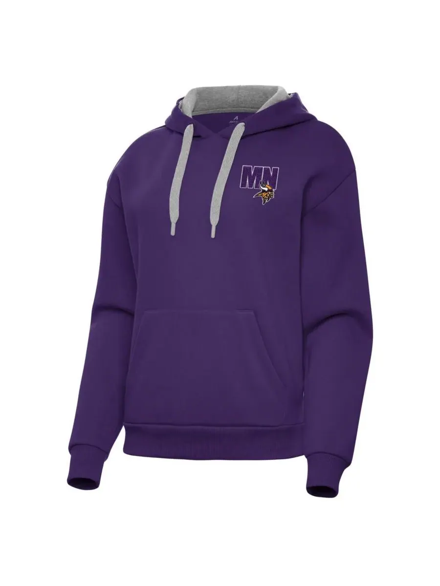 Antigua Женская фиолетовая толстовка с капюшоном Minnesota Vikings Victory — изображение 1 из 1, фиолетовый