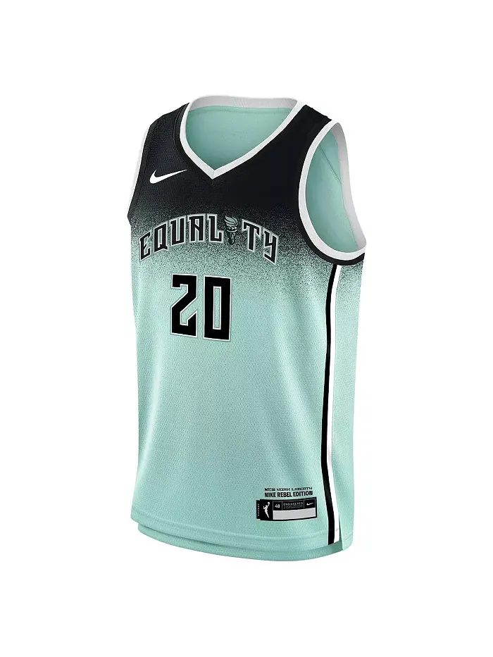 Футболка игрока New York Liberty 2023 Rebel Edition Victory для подростков Sabrina Ionescu Mint Nike — изображение 2 из 3