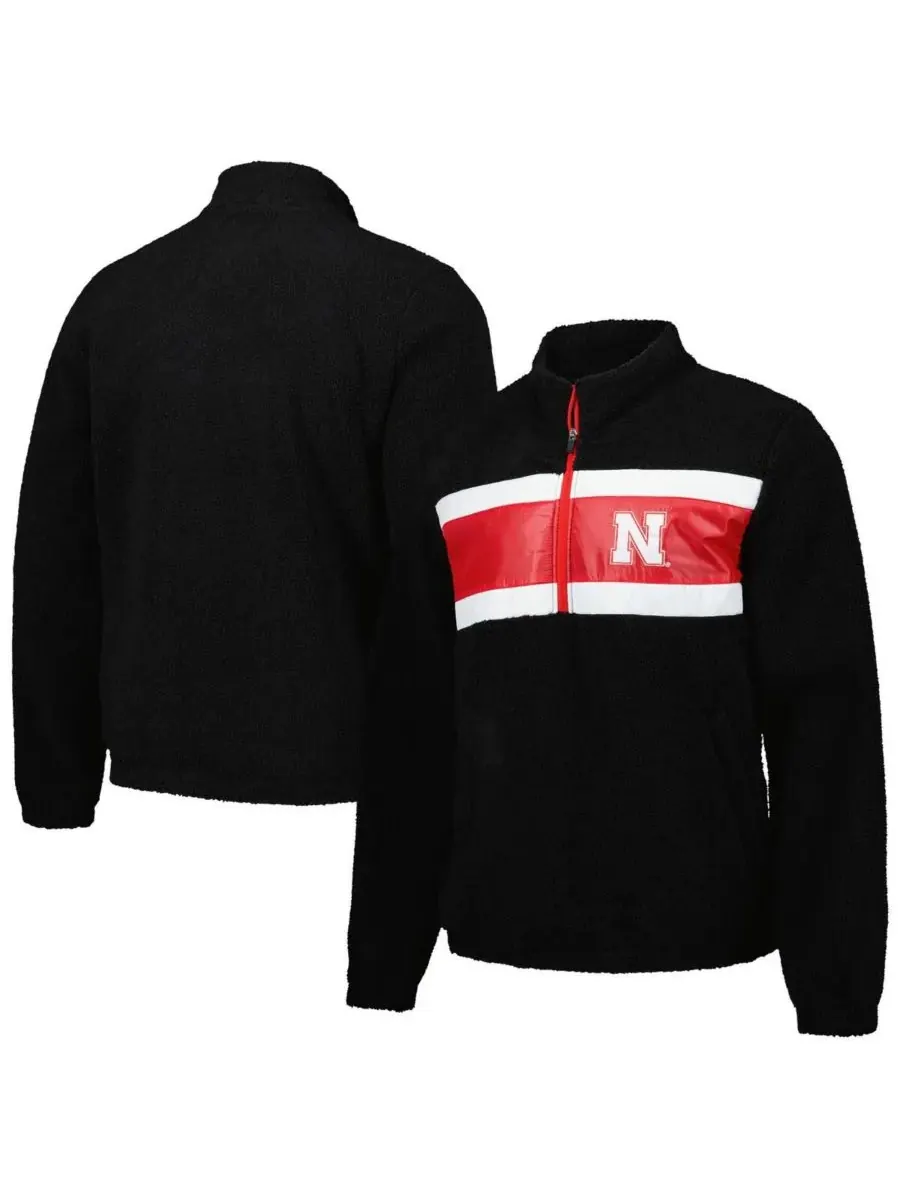 G-III Sports by Carl Banks Мужская черная футболка Nebraska Huskers Pinch Runner с половинной — изображение 1 из 3, черный
