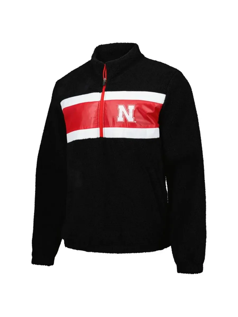 G-III Sports by Carl Banks Мужская черная футболка Nebraska Huskers Pinch Runner с половинной — изображение 3 из 3, черный