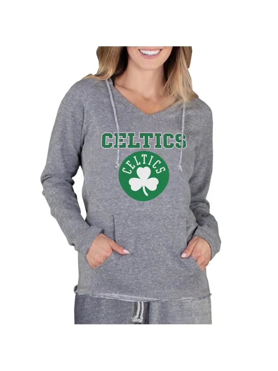 Женская серая толстовка с капюшоном Boston Celtics Mainstream Terry Concepts Sport — изображение 1 из 1, серый