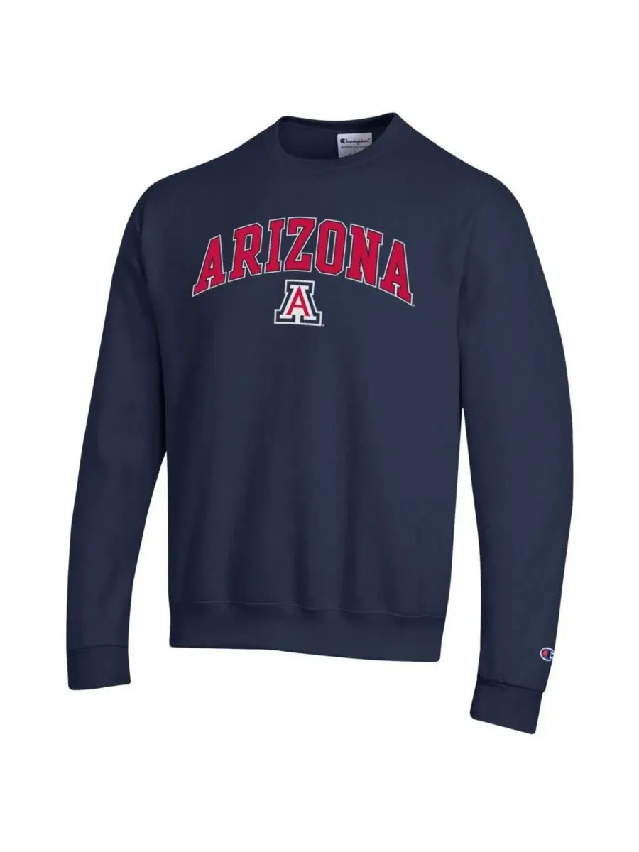 Мужская темно-синяя толстовка с логотипом Arizona Wildcats Arch Over Logo Champion — изображение 2 из 3, темно-синий