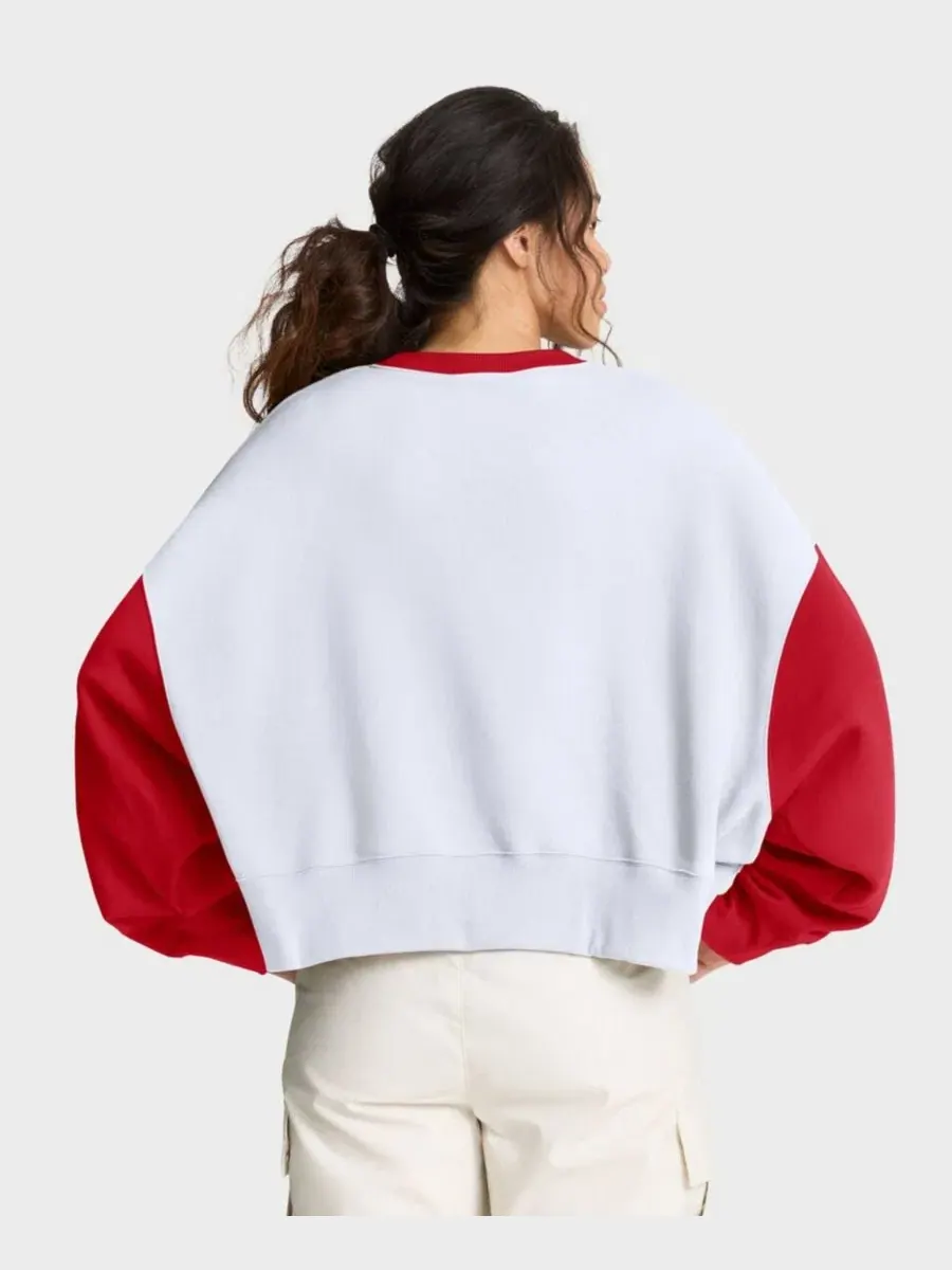 Оверсайз флисовая толстовка Cincinnati Reds с длинным рукавом Nike — изображение 4 из 5, белый красный