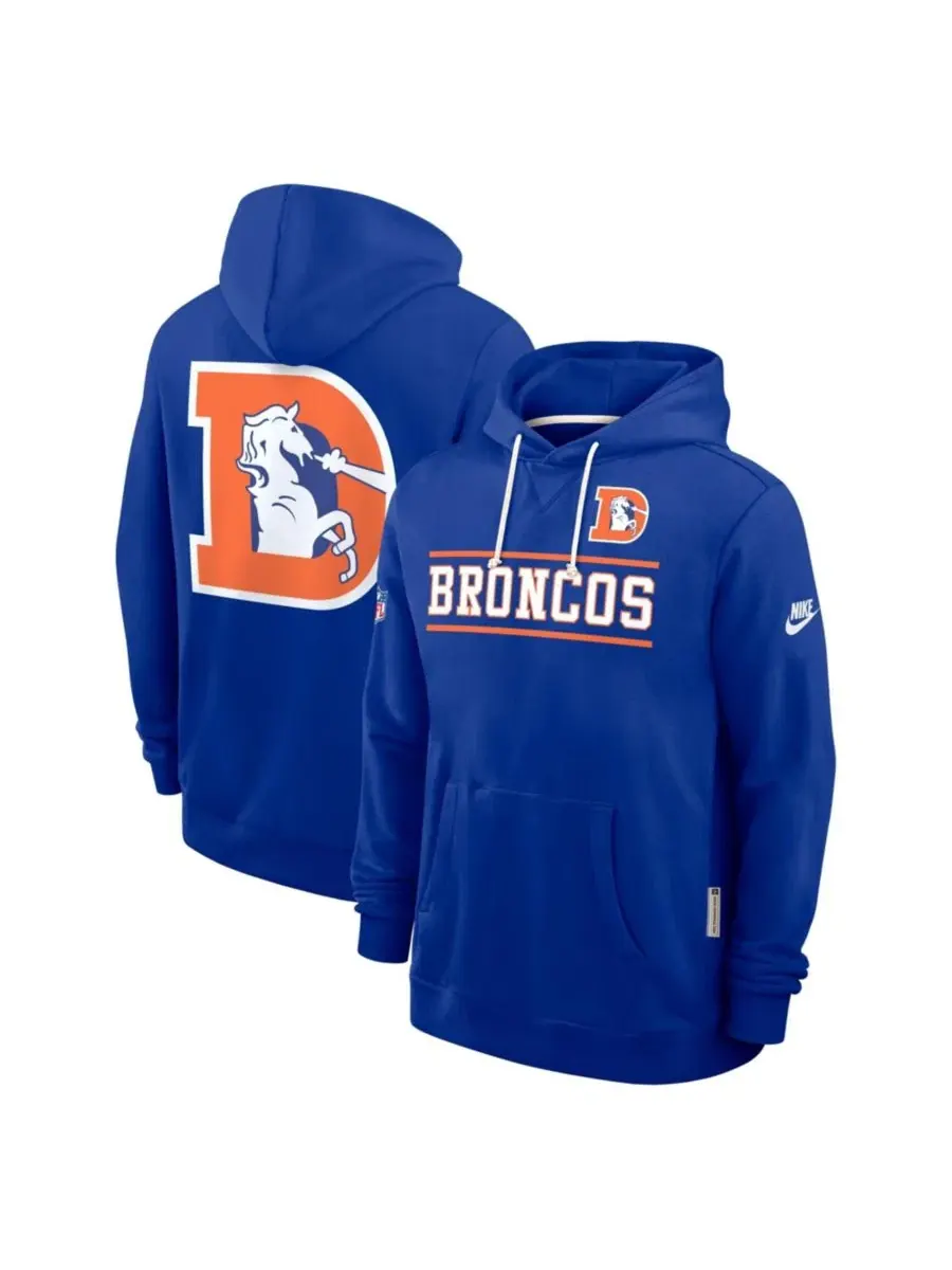 Худи с капюшоном Denver Broncos Dri-FIT, свободный крой Nike — изображение 1 из 4, королевский