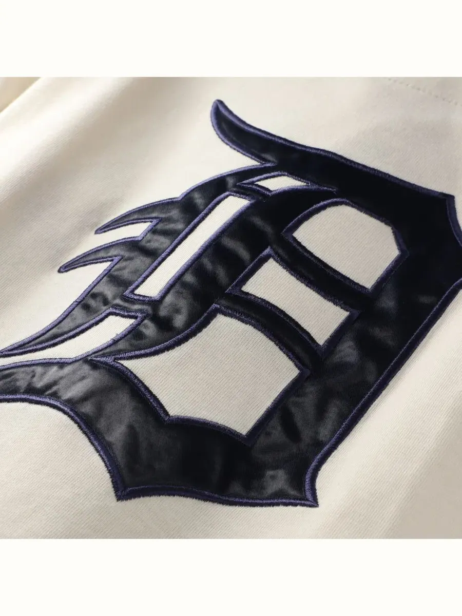 Джерси с полной застежкой на пуговицы Detroit Tigers Big Tall Fanatics — изображение 2 из 5, бежевый