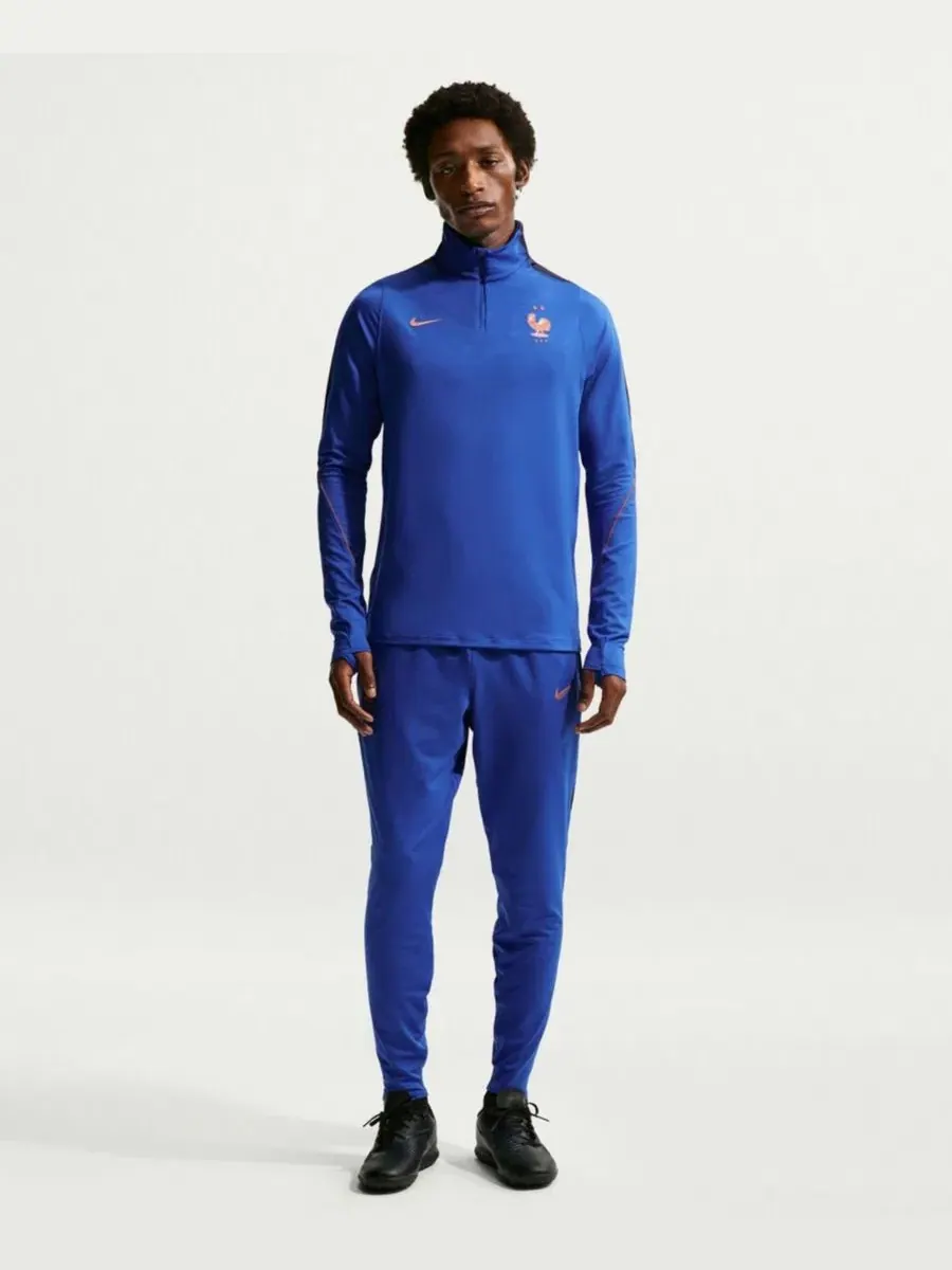 Мужской топ для тренировок с четвертью-молнией Nike Dri-FIT France National Team 2026 Strike — изображение 1 из 5, синий