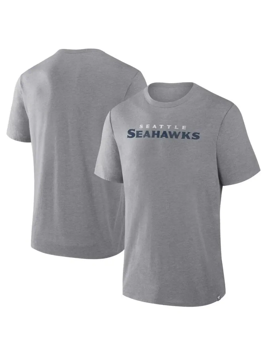 Футболка с принтом Pass Rush Tri-Blend Seattle Seahawks Fanatics — изображение 1 из 5, серый