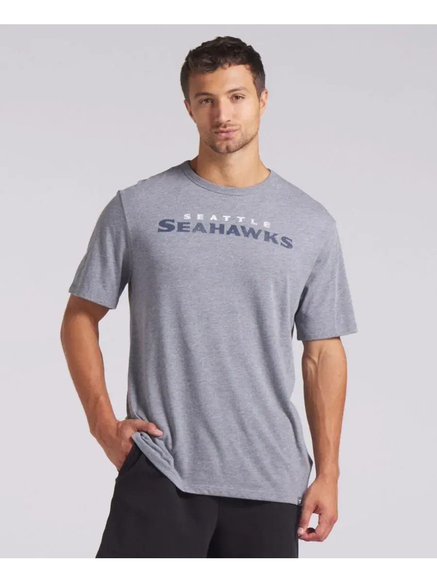 Футболка с принтом Pass Rush Tri-Blend Seattle Seahawks Fanatics — изображение 5 из 5, серый