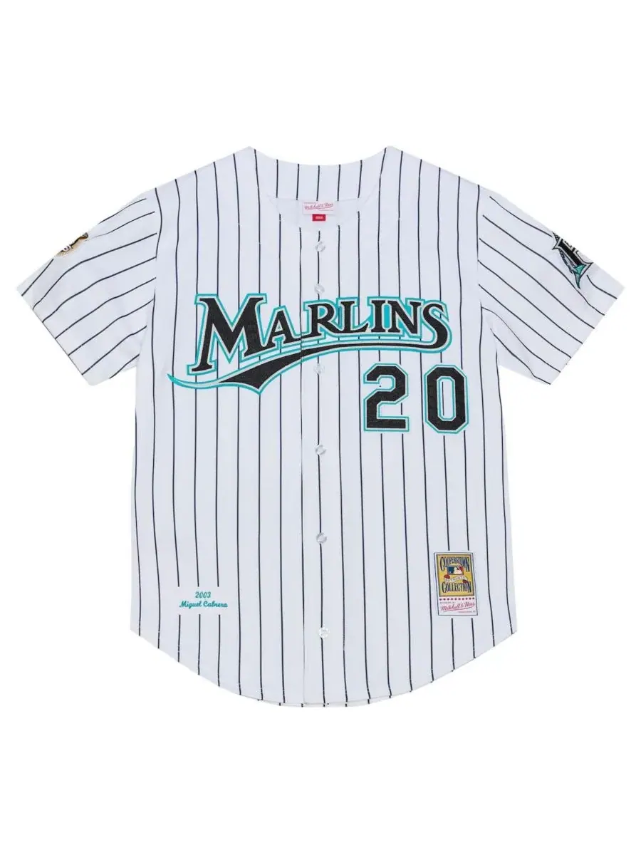 Джерси Mitchell & Ness Miguel Cabrera Florida Marlins 2003 Cooperstown Collection Authentic — изображение 2 из 4