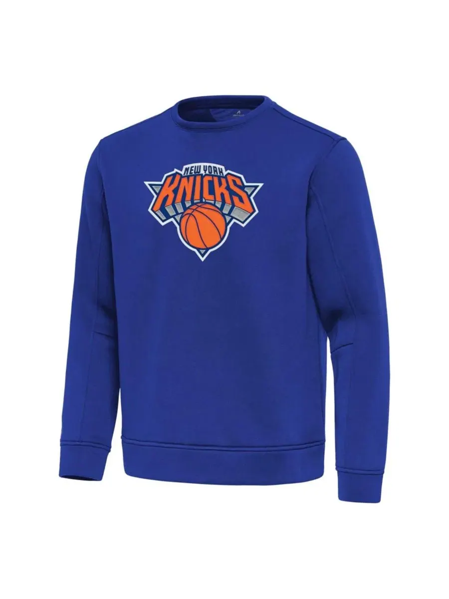 Свитшот с длинным рукавом New York Knicks Relevant Pullover Antigua — изображение 1 из 1, синий