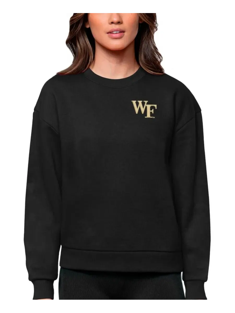 Свитшот с вышивкой Wake Forest Demon Deacons Antigua — изображение 1 из 1, черный
