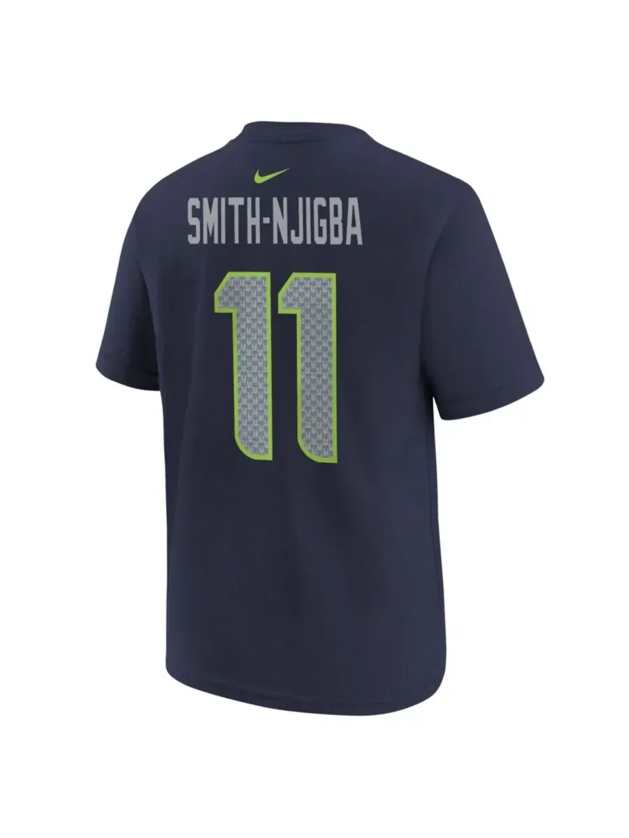 Футболка с длинным рукавом с принтом Jaxon Smith-Njigba Nike — изображение 2 из 3, темно-синий