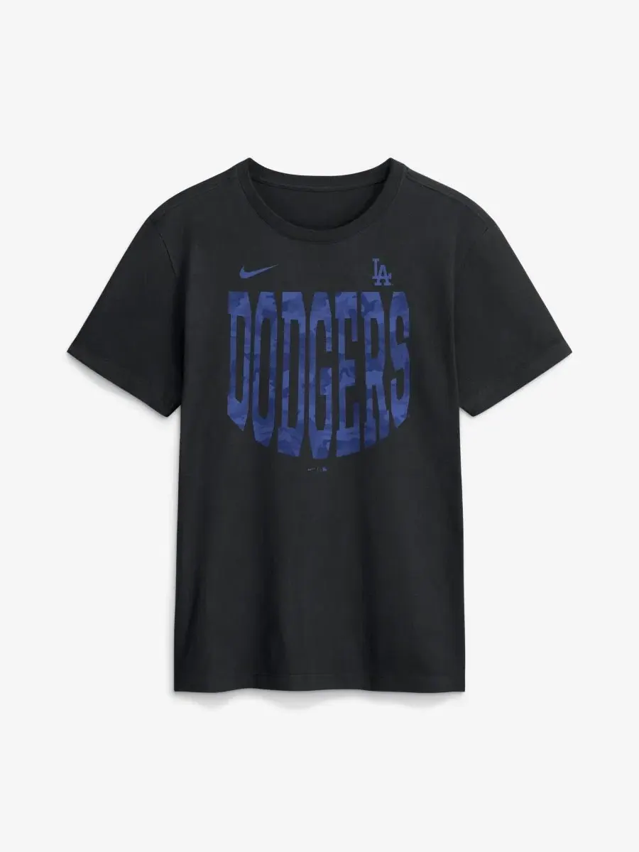 Футболка с камуфляжным принтом Los Angeles Dodgers Camo Velocity Victor Nike — изображение 1 из 2, черный