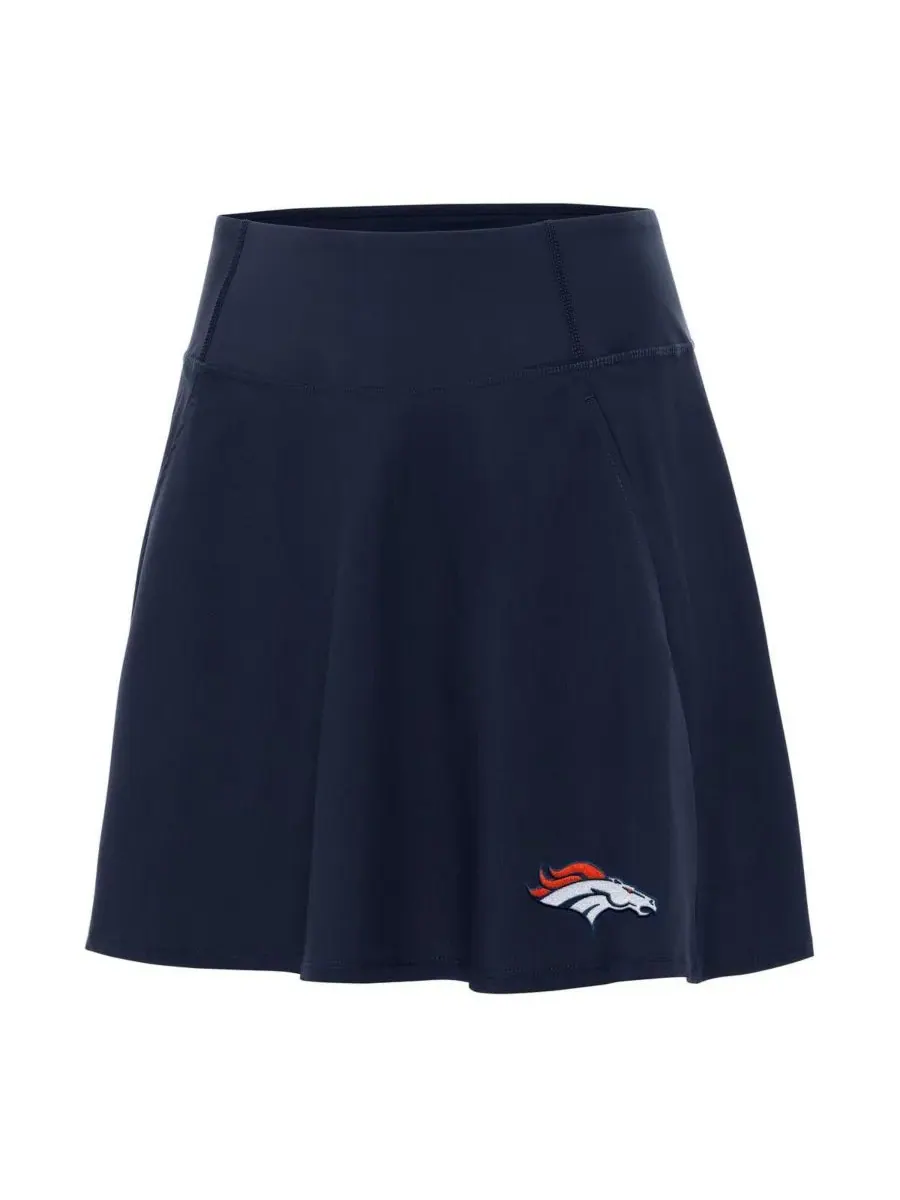 Antigua Женская темно-синяя юбка-шорты Denver Broncos Chip Skort — изображение 1 из 1, темно-синий