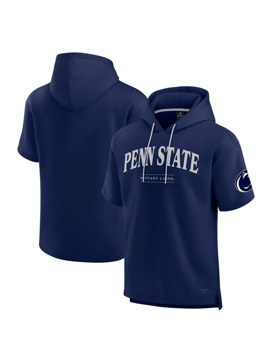 Fanatics Мужская толстовка с коротким рукавом темно-синего цвета с символикой Penn State Nittany — изображение 1 из 3