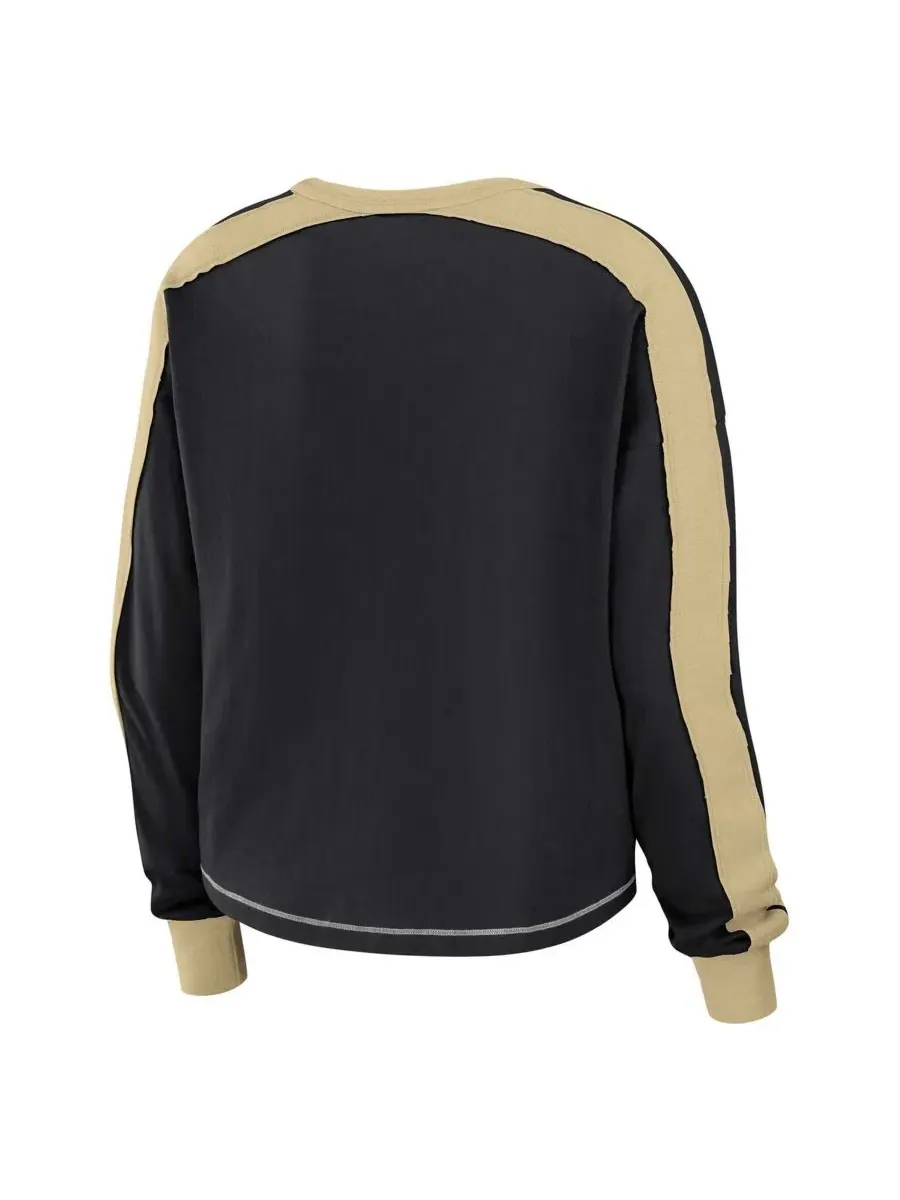 Футболка с длинным рукавом, с контрастными вставками, New Orleans Saints WEAR by Erin Andrews — изображение 2 из 3, черный