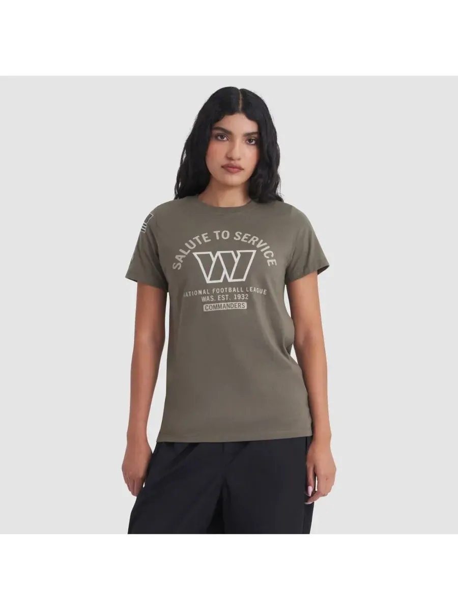 Nike Женская футболка Olive Washington Commanders 2025 Salute to Service Sideline — изображение 1 из 5, оливковый