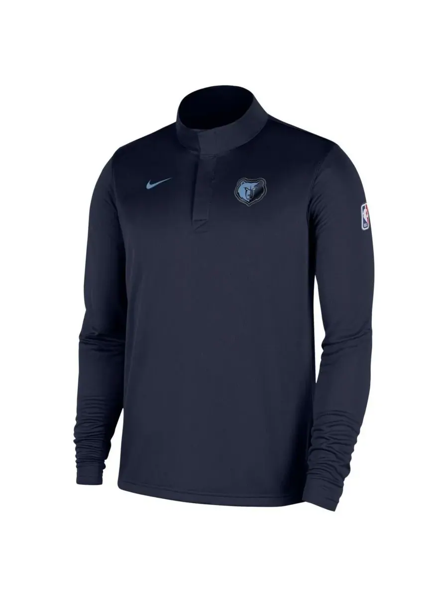 Nike Мужская темно-синяя толстовка Memphis Grizzlies 2025/26 Authentic Coaches Quarter-Zip Dri-Fit — изображение 2 из 4