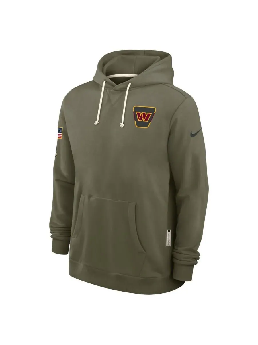Nike Мужская толстовка Dri-FIT оливкового цвета с символикой Washington Commanders 2025 Salute to — изображение 4 из 5