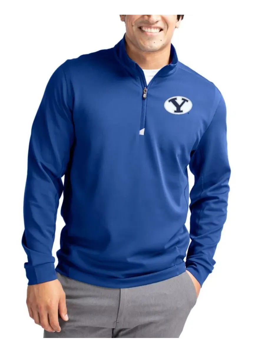 Джемпер для болельщика с логотипом BYU Cougars Cutter & Buck — изображение 1 из 2, синий