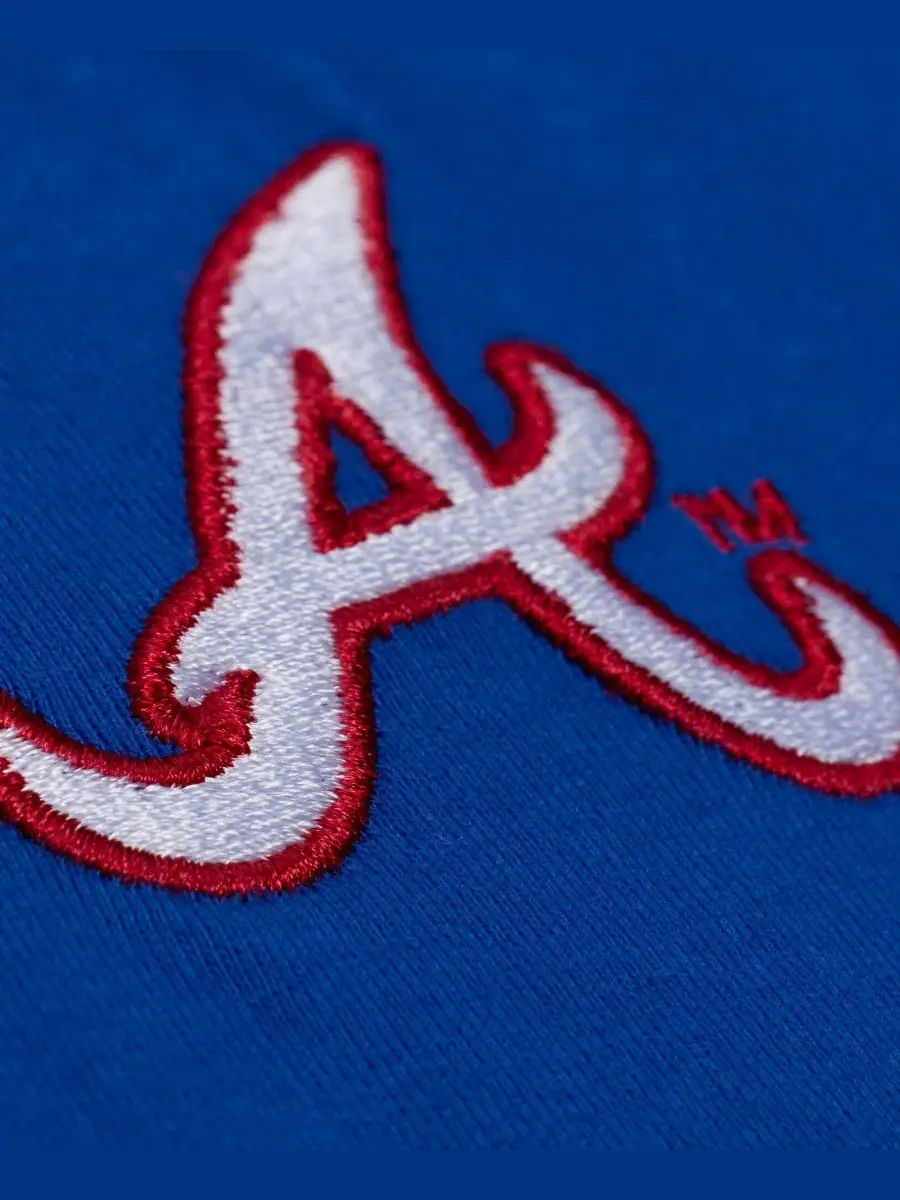 Футболка-ринчер с вышивкой Atlanta Braves Mitchell & Ness — изображение 2 из 5, королевский