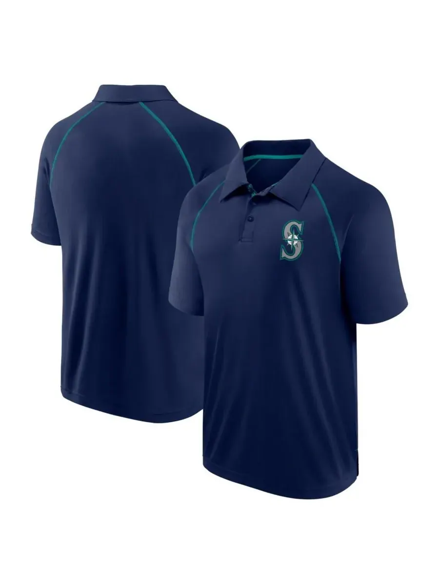 Fanatics Мужская темно-синяя футболка-поло Seattle Mariners Strong Alone с рукавами реглан — изображение 1 из 3, темно-синий