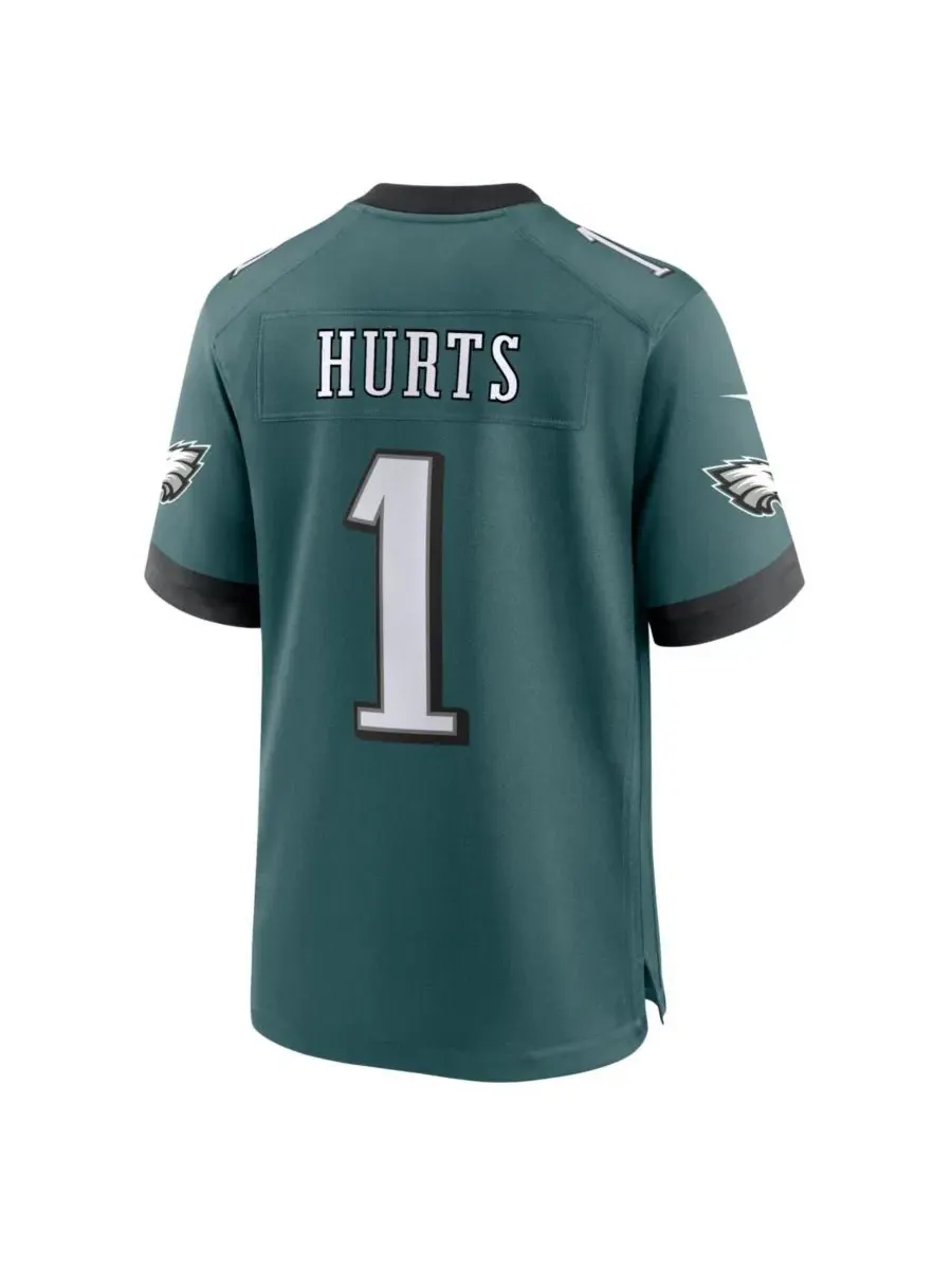 Футболка Nike Philadelphia Eagles Team Game Jersey, Jalen Hurts — изображение 3 из 3, зеленый