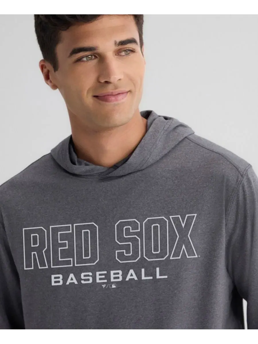 Футболка с капюшоном и длинным рукавом Clutch Boston Red Sox Fanatics — изображение 7 из 8, темно-серый