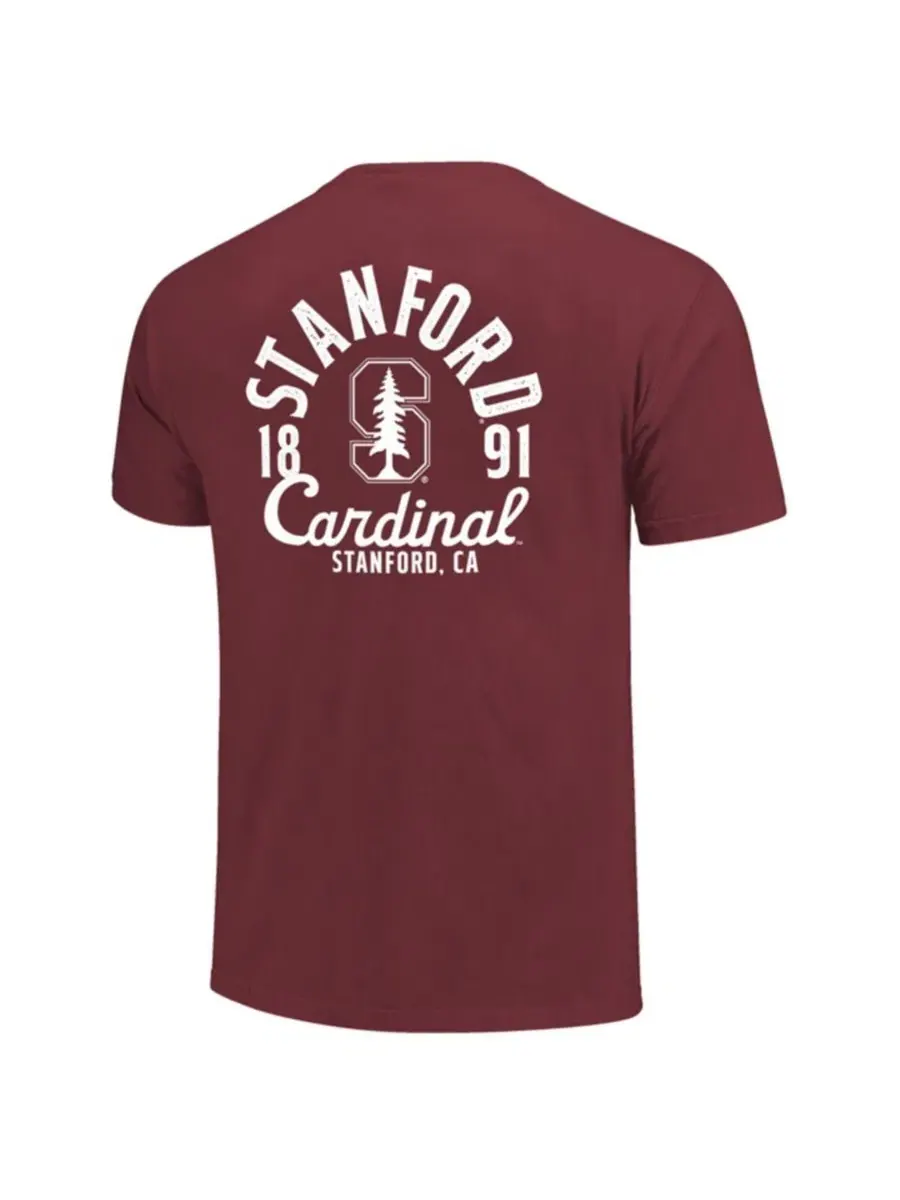 Футболка с принтом Mascot Overlay Stanford Cardinal Image One — изображение 2 из 3, красный