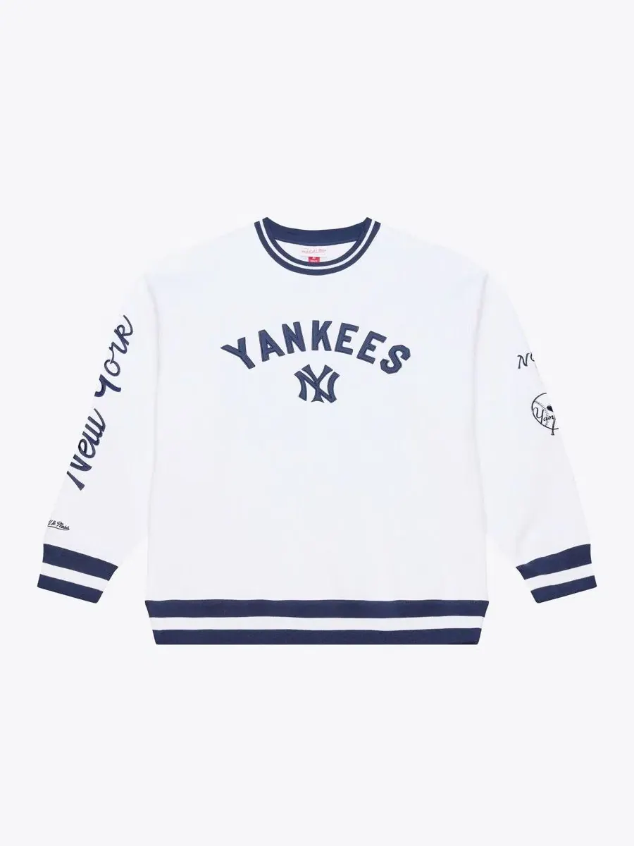 Свитшот Arctic Fleece New York Yankees Mitchell & Ness — изображение 1 из 4, белый