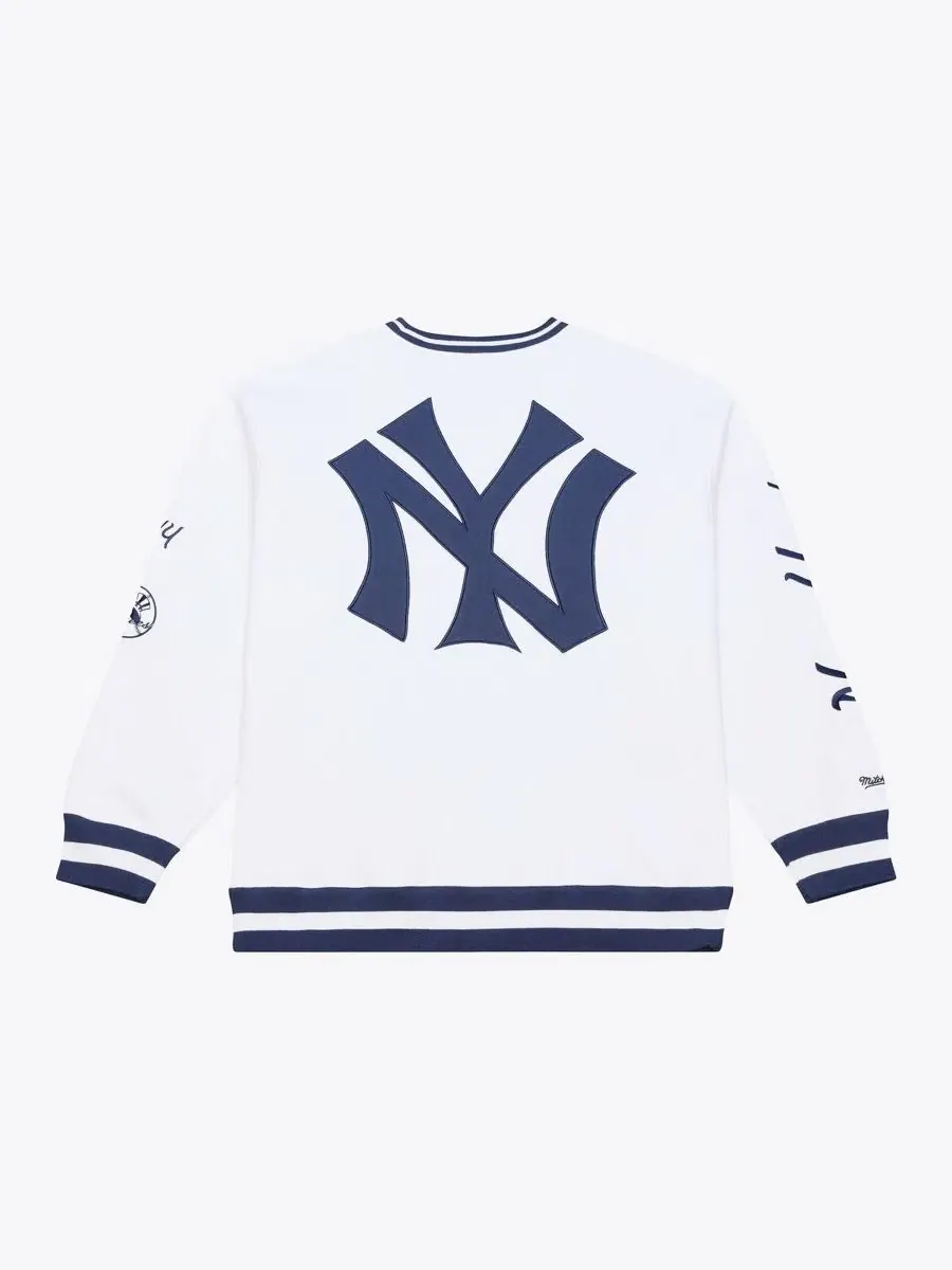 Свитшот Arctic Fleece New York Yankees Mitchell & Ness — изображение 4 из 4, белый