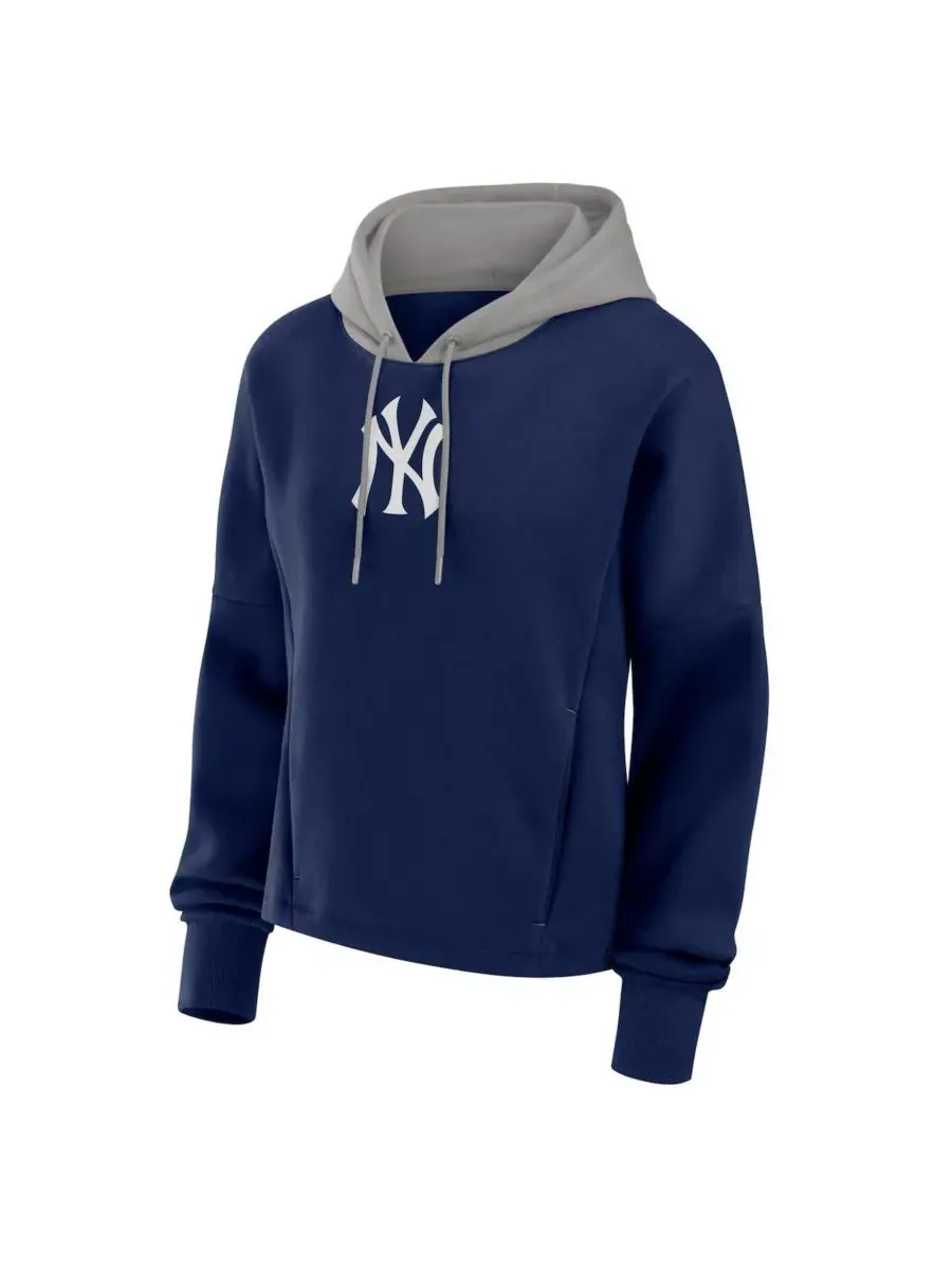 Fanatics Женская темно-синяя толстовка с капюшоном New York Yankees Oversized Legacy Favorite — изображение 2 из 3