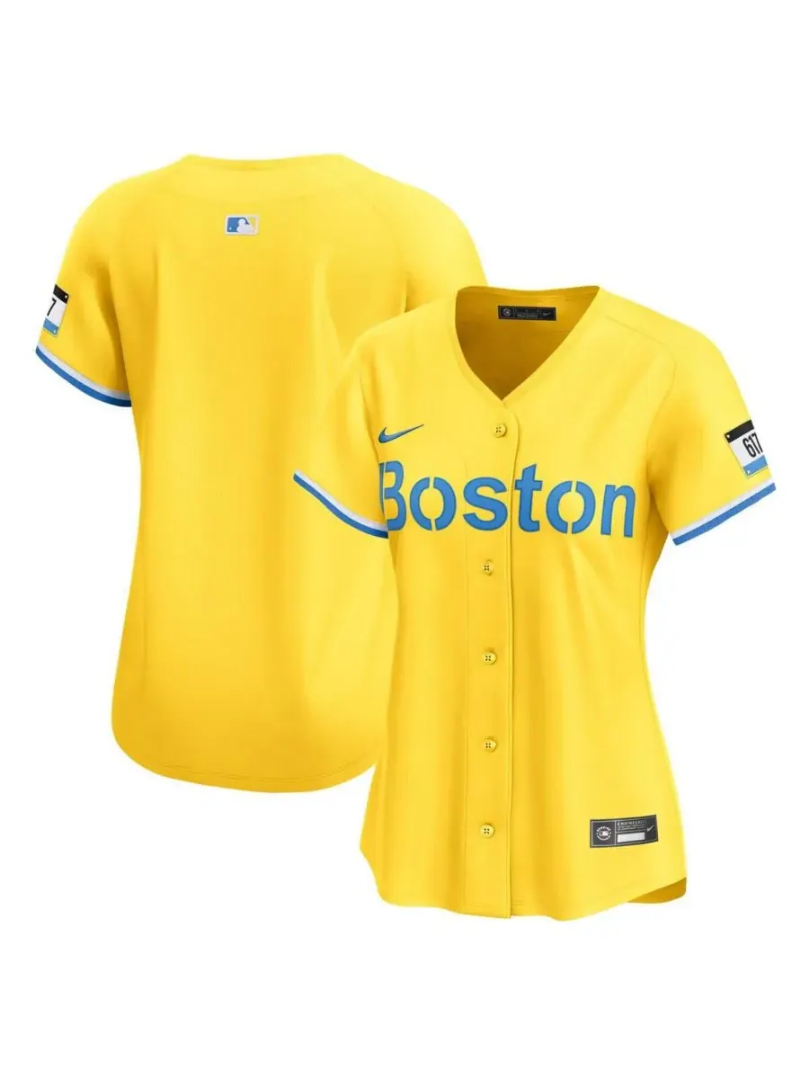 Nike Женская желтая футболка Boston Red Sox City Connect Limited — изображение 1 из 3, желтый