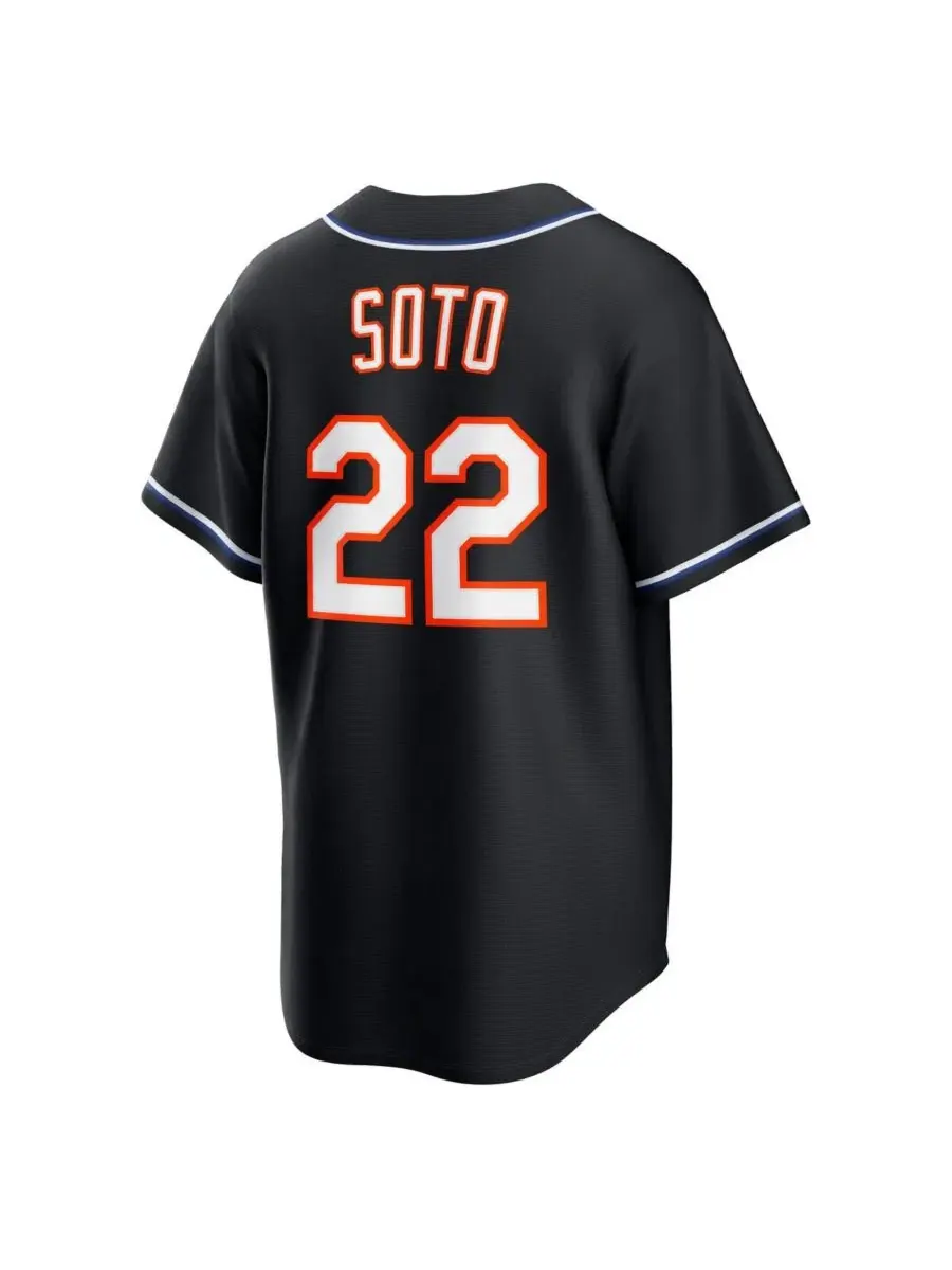 Мужская футболка-джерси с коротким рукавом Nike Juan Soto Black New York Mets 2026 Replica Fashion — изображение 3 из 3
