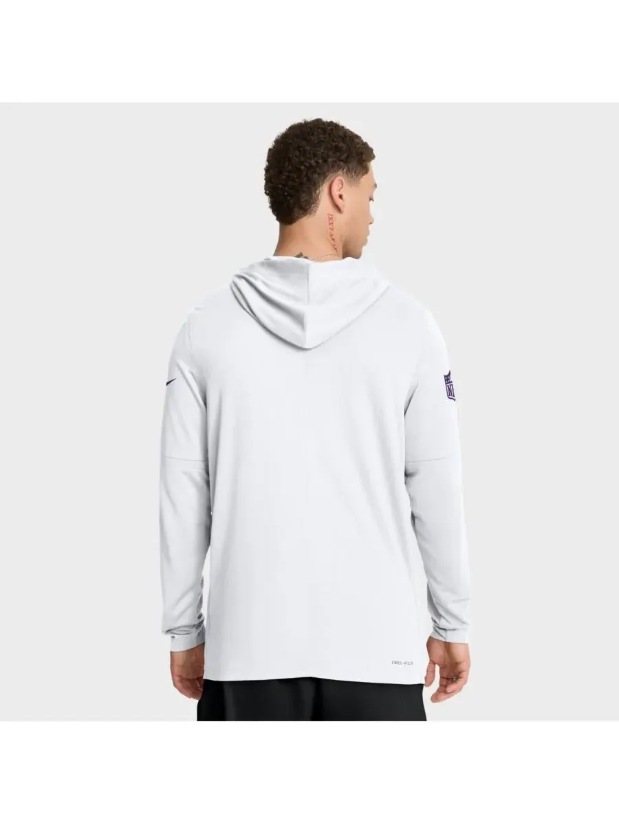 Nike Мужская белая толстовка с длинными рукавами Minnesota Vikings Alt Pack Pass Accuracy — изображение 2 из 3, белый