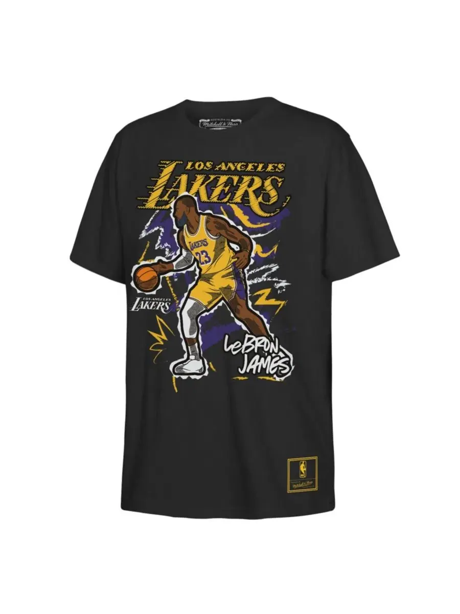 Футболка с принтом LeBron James Chalked Up Player Mitchell & Ness — изображение 1 из 1, черный