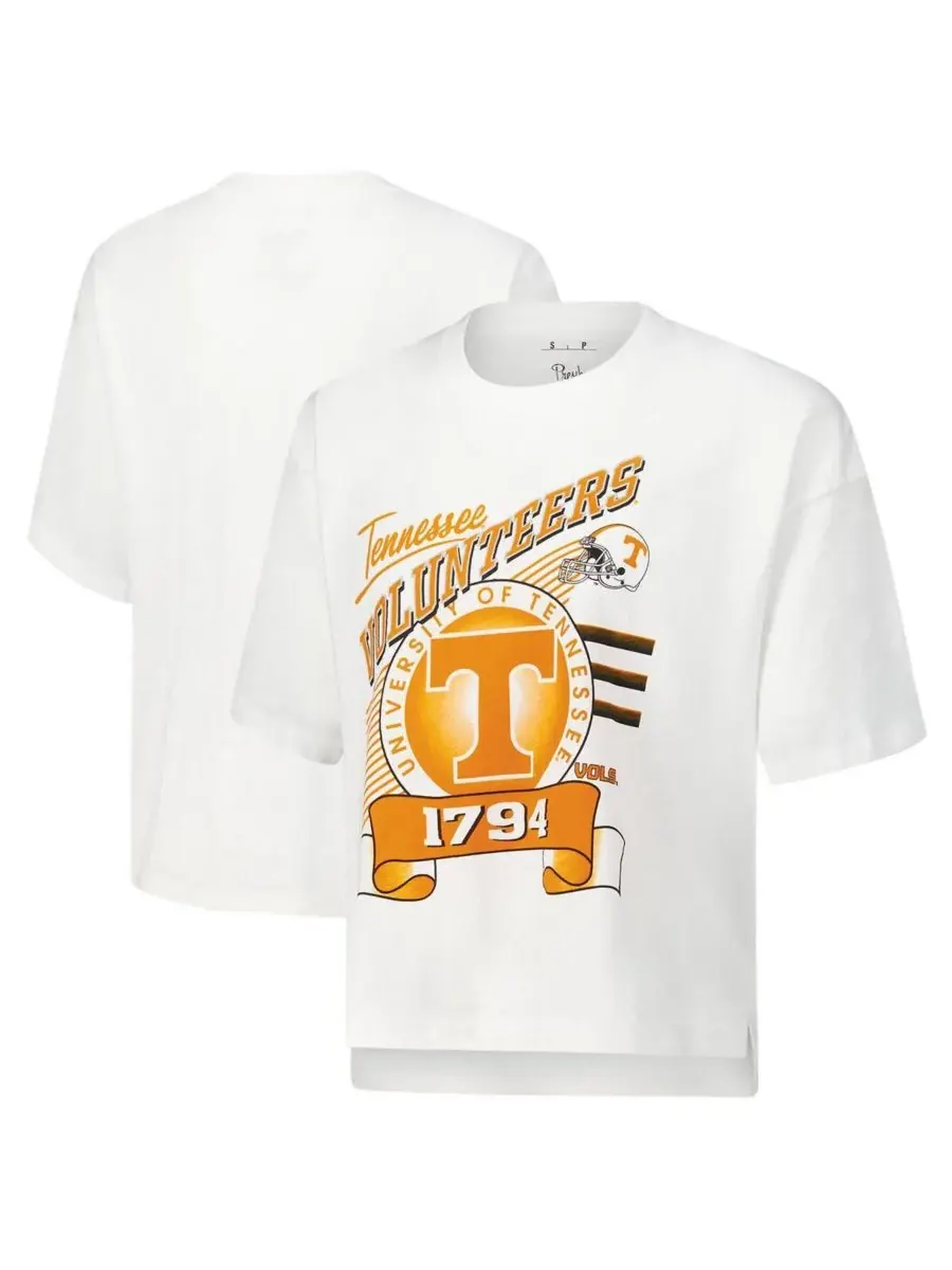 Pressbox Женская белая футболка Tennessee Volunteers Rock Roll Slub