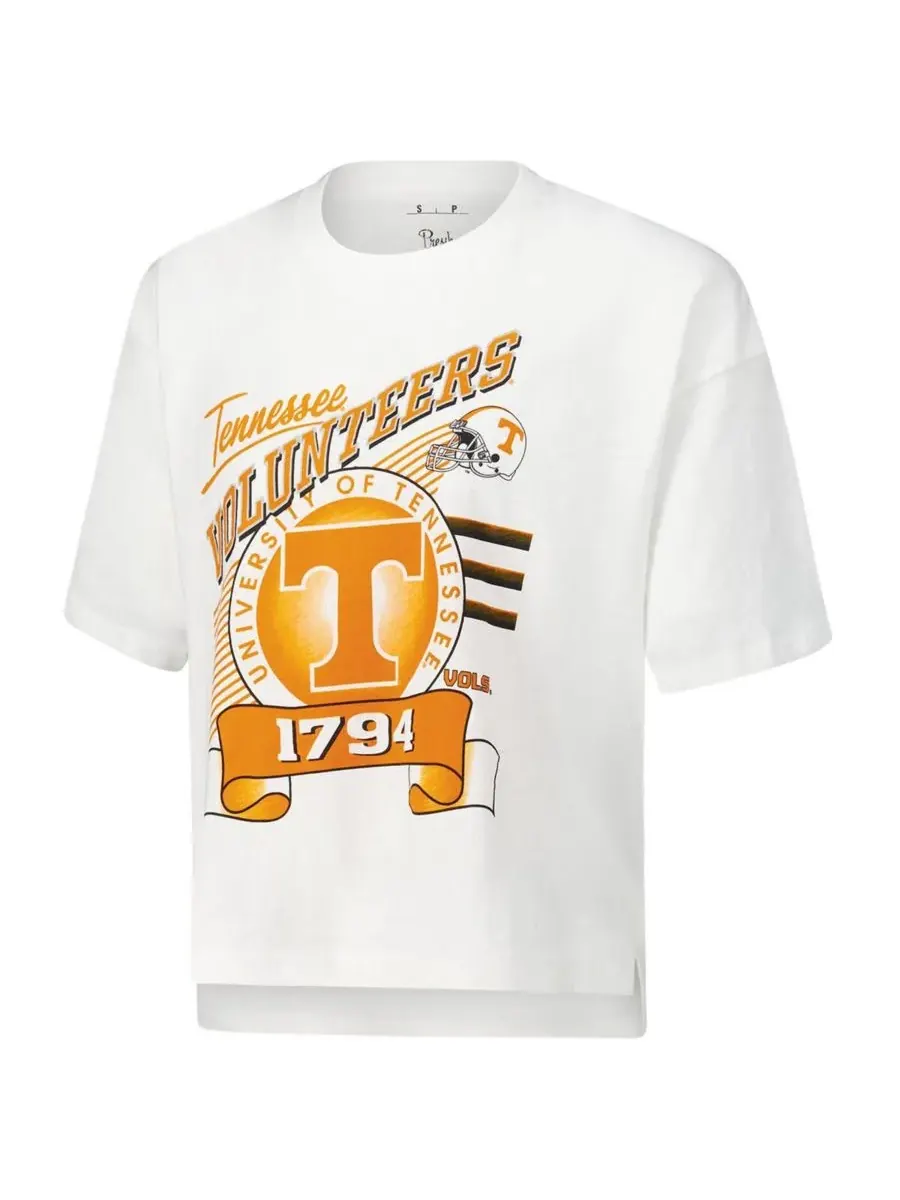 Pressbox Женская белая футболка Tennessee Volunteers Rock Roll Slub — изображение 2 из 3, белый
