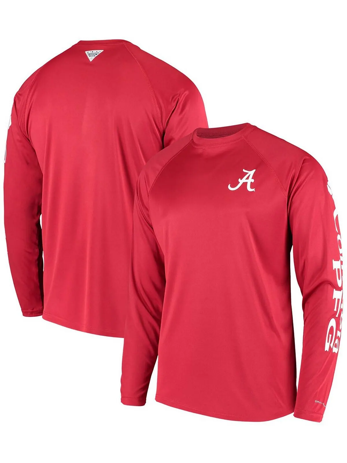 Мужская футболка с длинным рукавом pfg crimson alabama crimson tide terminal tackle omni-shade — изображение 1 из 3, красный