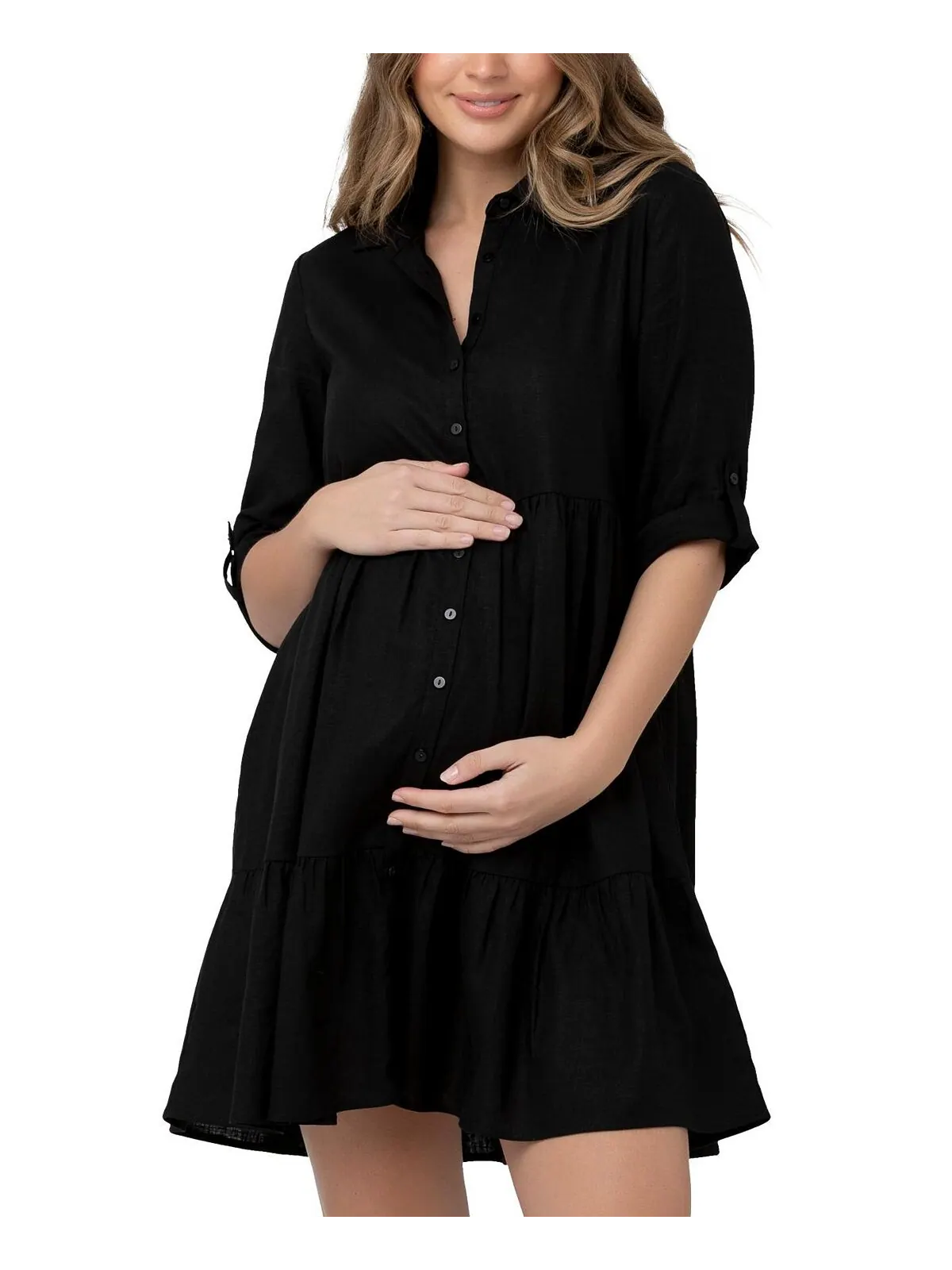 Платье-рубашка на пуговицах Adel для беременных Ripe Maternity